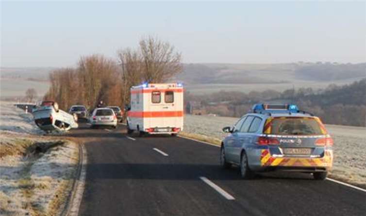 Bild von der Unfallstelle. Foto: Polizei