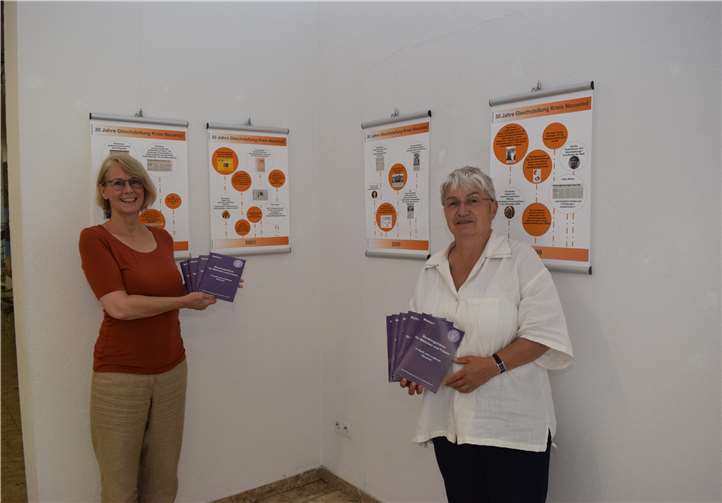 Birgit Bayer und Doris Eyl-Müller präsentieren den neuen Beratungsführer.Foto: Kreisverwaltung Neuwied