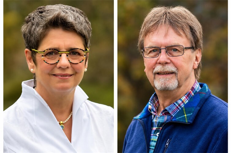 Birgit Schröder (Stadträtin) und Benno Bach (Schatzmeister)