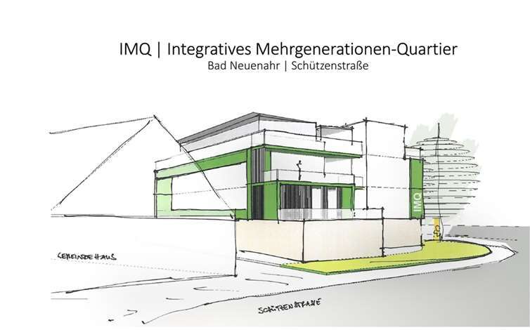Bis zu 40 Personen sollen in dem neuen Integrativen Mehrgenerationen-Quartier ihren Lebensmittelpunkt finden.Architekturbüro Berghaus und Michalowicz