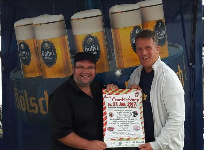 Björn Heuser freut sich bereits auf viele Mitsänger auf der Prunksitzung in Remagen. privat