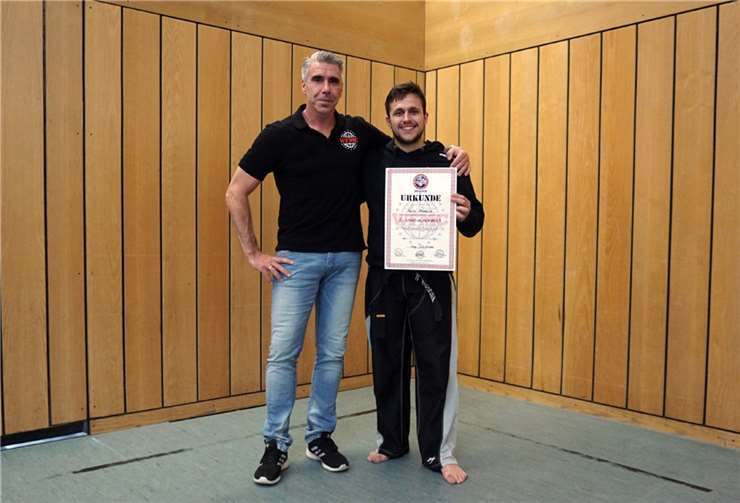 Björn Lukas und Marco Mosdzien nach der erfolgreichen Prüfung.