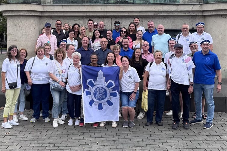 Blaue Funken Andernach bei ihrer Blaufahrt