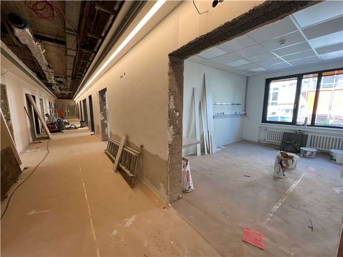 Blick auf die ZNA während des Umbau. Fotos: St. Nikolaus-Stiftshospital/Sophie Runkel