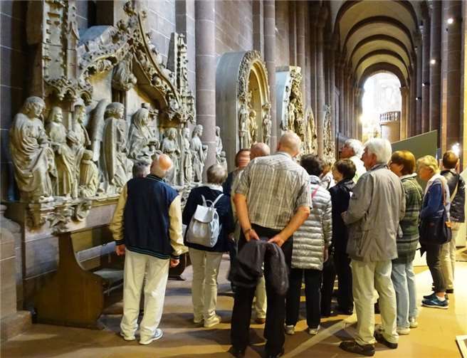 Blick in den Wormser Dom, den wir in einer informativen Führung kennenlernten. privat