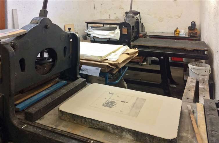 Blick in die Grafische Werkstatt.privat