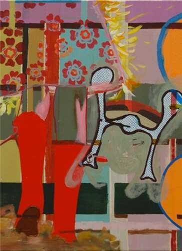 Blind Date 1 2014. Mixed Media auf LW, 70x 60cm.privat