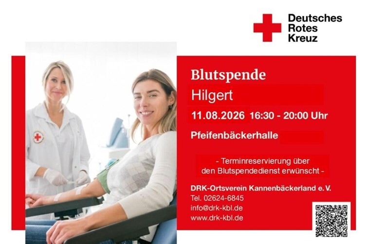 Blutspende Hilgert 11.08.2026