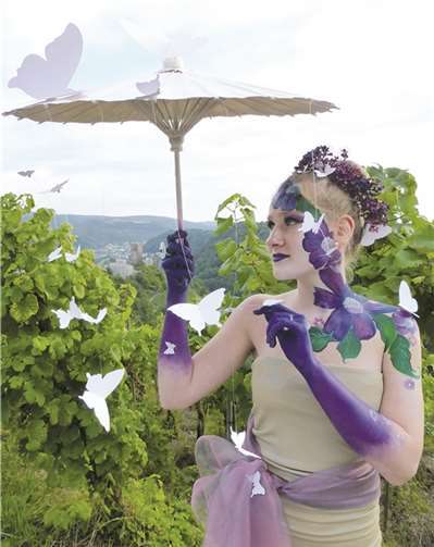 Bodypainting „Sommererinnerungen“ von Petra Müller.  Privat