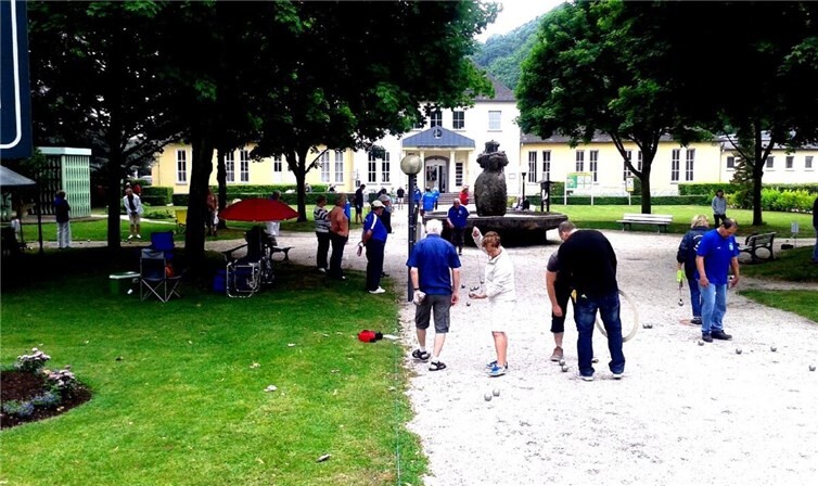 Boulen vor der Römer-Therme.  Foto: privat