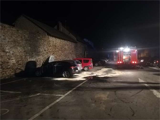 Brandstelle an der Adenbachhutstraße in Bad Neuenahr-Ahrweiler.  Foto: Polizei