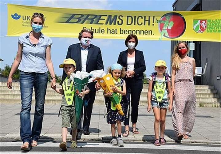 Brems Dich! Die Schule hat begonnen.Quelle: Verkehrswacht NRW