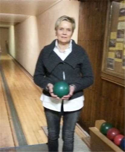 Brigitte Schorn, nach ihrem erfolgreichen Wurf.privat