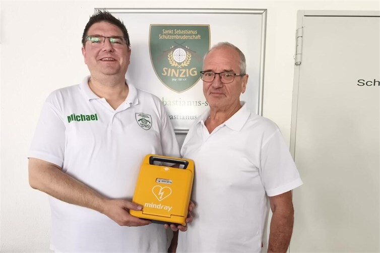 Brudermeister MIchael Beyer un Jungschützenmeister Jürgen Beyer