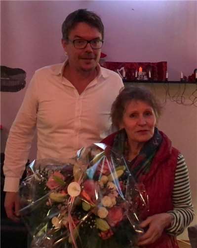 Bühnenjubilarin Rita Krock zusammen mit Volker Müller-Strunk.Foto: privat
