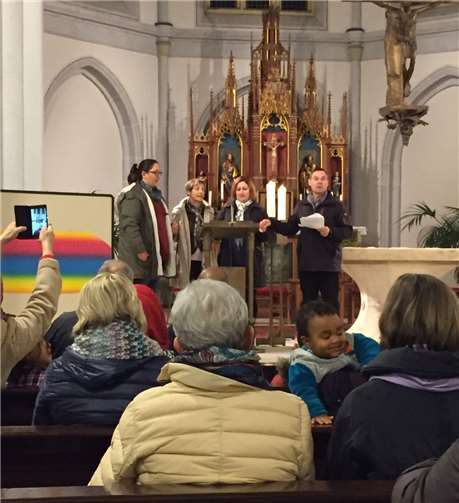 Bürger und Flüchtlinge beteten gemeinsam. privat