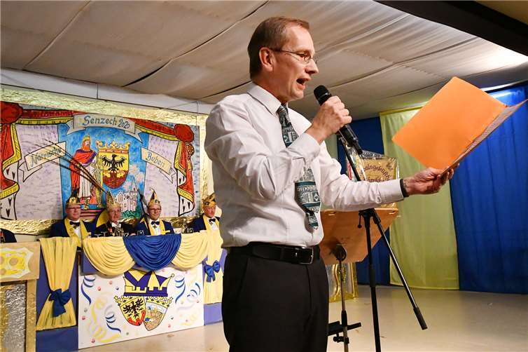 Bürgermeister Andreas Geron waltete nicht nur zur Inthronisierung seines Amtes, sondern trat auch in die Bütt.