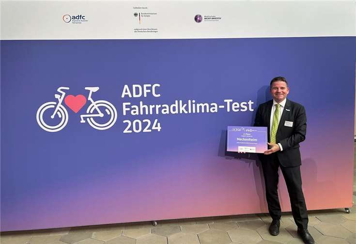 Bürgermeister Holger Jung nahm die Auszeichnung in Berlin entgegen. Foto: Stadt Meckenheim