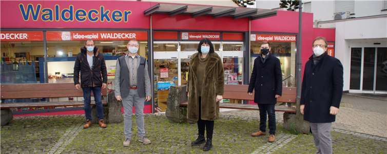 Bürgermeister Jörg Lempertz, Olaf Waldecker, CDU-Landtagskandidatin Anette Moesta, Felix Dötsch und Joachim Plitzko (v. li.).Foto: CDU Kreisverband Mayen-Koblenz