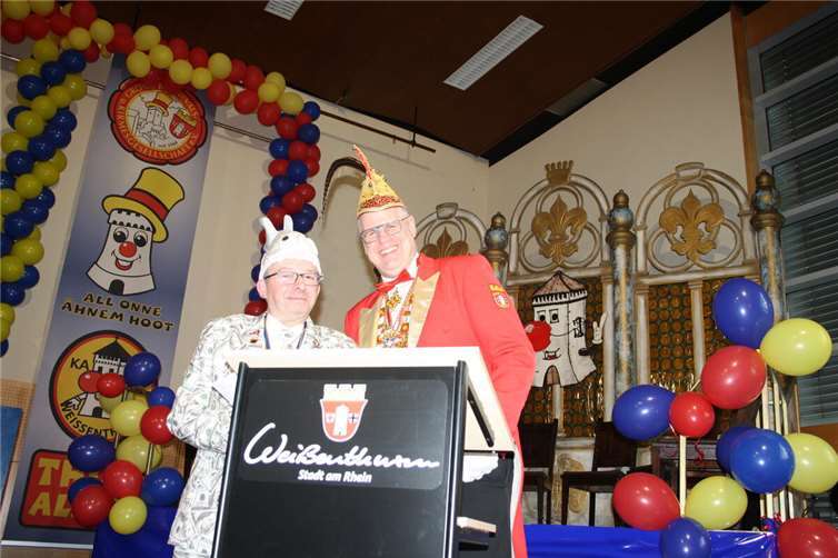 Bürgermeister Johannes Juchem und Ka&Ki Präsident Mirco ´´Howie´´ Hauschild.