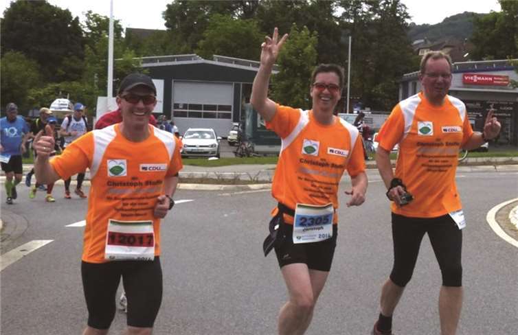 Bürgermeisterkandidat Christoph Stoffel beim Mittelrheinmarathon. privat