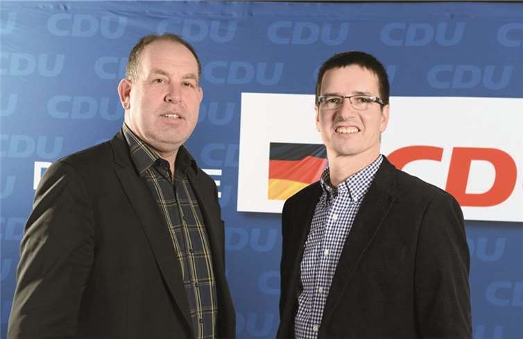 Bürgermeisterkandidat Walter Hain mit Christoph Stoffel.privat