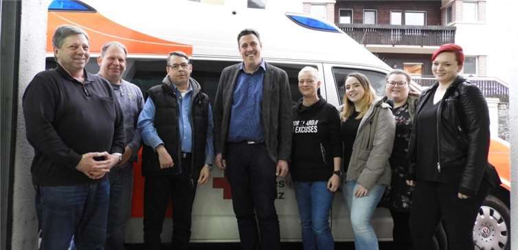 Bürgermeisterkandidat der FDP Markus „Bodo“ Wieseler besuchte den DRK-Ortsverein Bad Ems. Foto: FDP Bad Ems – Nassau