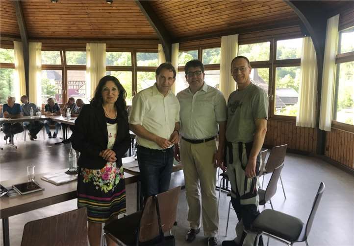 Bürgermeisterkandidatin Marion Krätz, CDU-Fraktionsvorsitzender Matthias Lammert, MdL und die beiden Stellvertreter Udo Rau und Günter Groß (v.l.).  CDU Rhein-Lahn