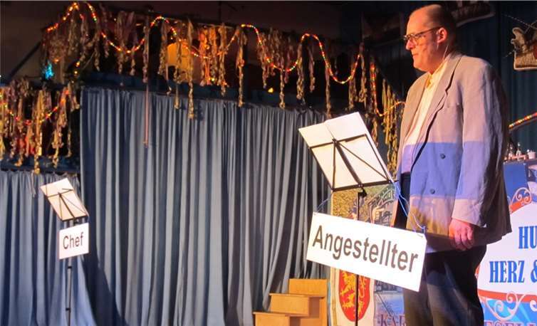 Büttenass Ralf Krings überzeugte mit seinem Vortrag „Ich AG“.