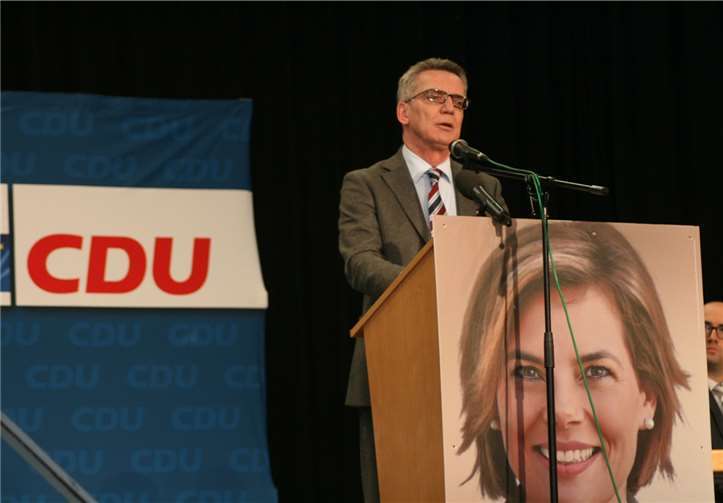 Bundesinnenminister de Maizière sprach zum Thema „Innenpolitische Herausforderungen in Deutschland“.