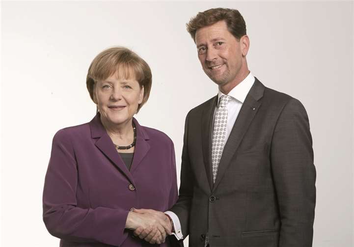 Bundeskanzlerin Dr. Angela Merkel empfing Detlef Odenkirchen. privat