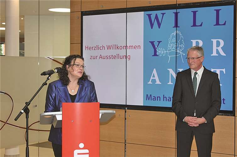 Bundesministerin Andrea Nahles war aus Berlin zur Eröffnung gekommen. -RERE-