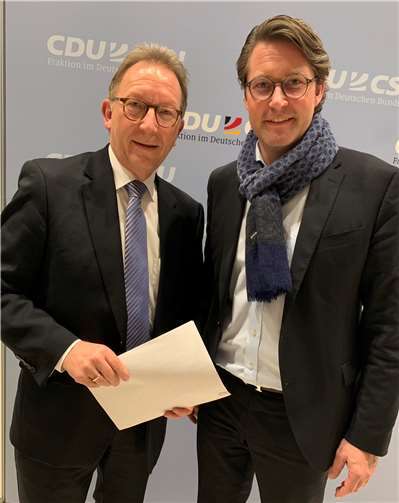 Bundestagsabgeordneter Erwin Rüddel und Bundesverkehrsminister Andreas Scheuer.Foto: privat