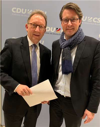 Bundestagsabgeordneter Erwin Rüddel und Bundesminister Anderas Scheuer. Privat