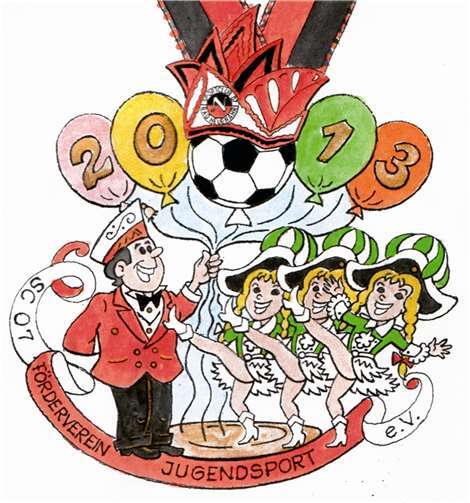 Bunt ist sie geworden, die „kölsche Sitzung“ im Kurhaus; das beweist in diesem Jahr auch der Sitzungsorden.Orden Kappes