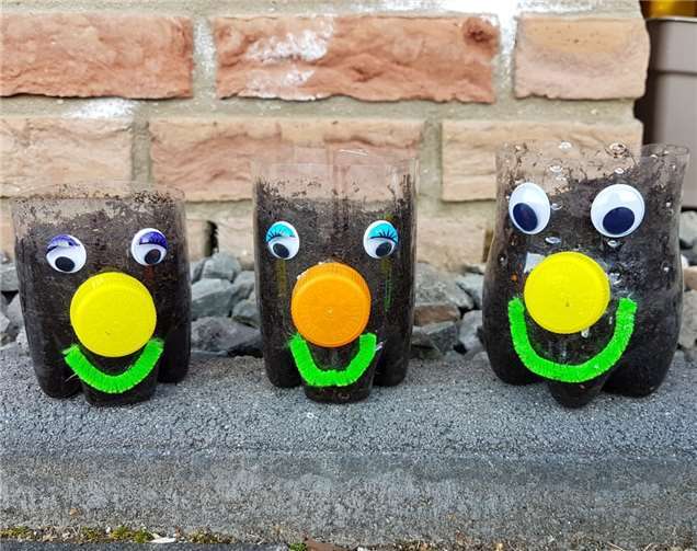 Bunte, selbstgebastelte und eingesäte Blumentöpfe waren das Ergebnis der Oster-Aktion der Kita Adenau. Foto: privat