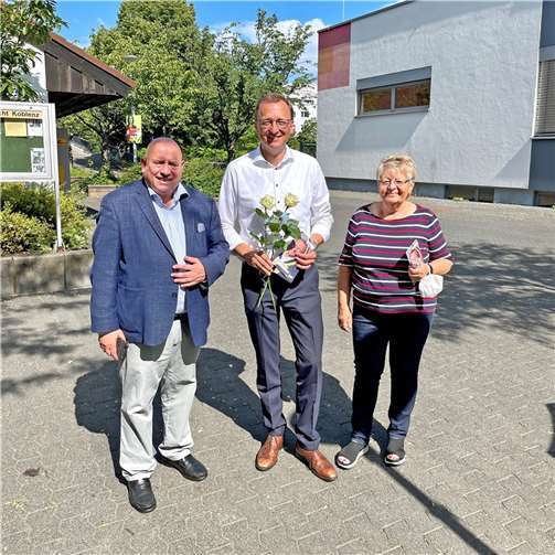 CDU Spitzenkandidat Josef Oster (Mitte), Anne Schumann-Dreyer und Leo Biewer. Quelle: CDU Koblenz-Karthause