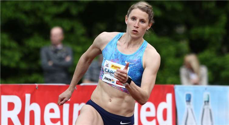 Carolin Schäfer ist am Samstag bei den Frauen das Zugpferd des Lotto-Deichmeetings. Foto: LG Rhein-Wied