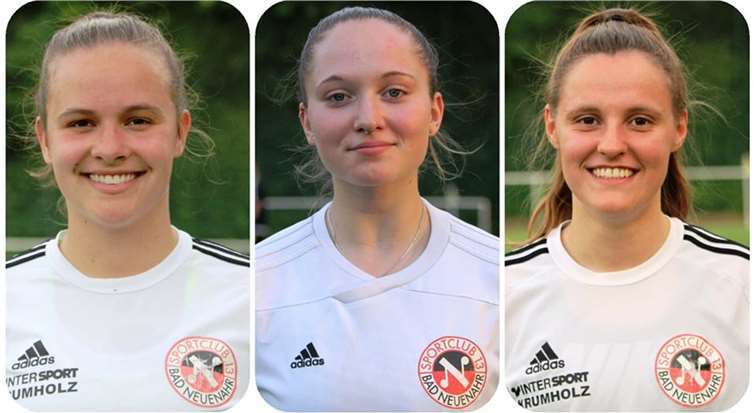 Celina Mäder (li), Luisa Schmitgen (Mitte) und Laura Barber (re.) bleiben dem SC 13 erhalten. Foto: privat