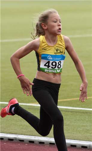 Celina Medinger (W12) qualifiziert sich im Hochsprung und Dreikampf für die Rheinland-Pfalz-Meisterschaften. Foto:Archiv VfL Waldbreitbach