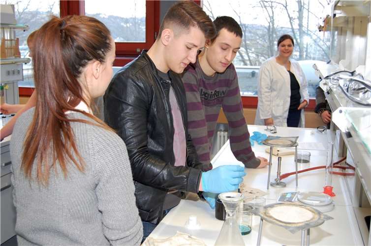 Chemische Experimente zum Selbermachen im Beruflichen Gymnasium.
