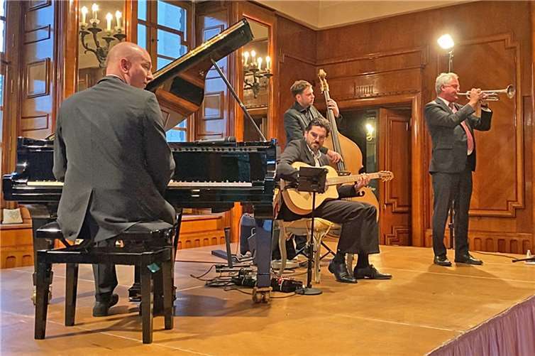 Chris Hopkins ‚ Jazz All Stars gemeinsam mit Duke Heitger an der rompete. Foto: Kreisverwaltung/Morcinek