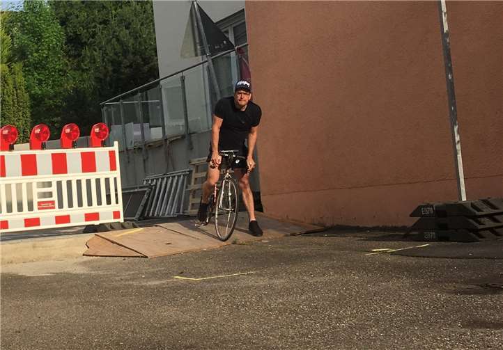 Christian Altmaier an der Stolperfalle im Roherpfad.Foto: privat