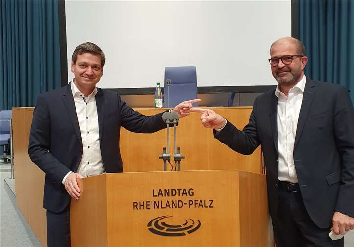 Christian Baldauf und Peter Moskopp in Mainz. Foto: privat