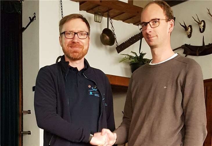 Christian Grau (links) übergab den Vorsitz an Benjamin Deppe.