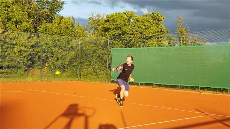 Christian Höhnen in seinem Einzelmatch.  Foto: privat