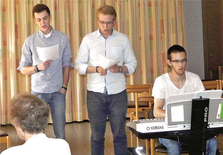 Christian Kossmann, Nico Junglas und Felix Schneider fanden im Marienstift immer die richtigen Töne.privat