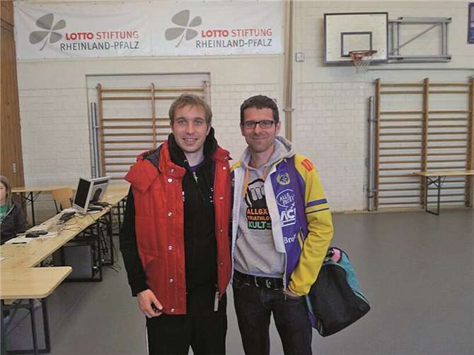 Christian Schindlatz und Dirk Gimnig vom TriTeam Sinzig gingen beim Urmitzer Volkslauf an den Start. privat