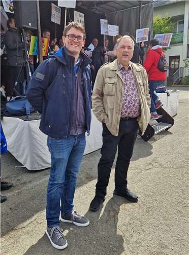 Christian Schnack und Thomas Vogler von der FDP Ochtendung bei der Veranstaltung. Foto: privat