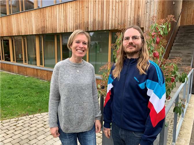 Christiane Kahlert und Thomas Becker vom Integrationsfachdienst im Heinrich-Haus  Foto: Nadine Zimmermann/Heinrich-Haus